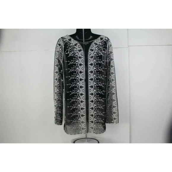 ladies Capri black&white blouse size M - Picture 4 of 7